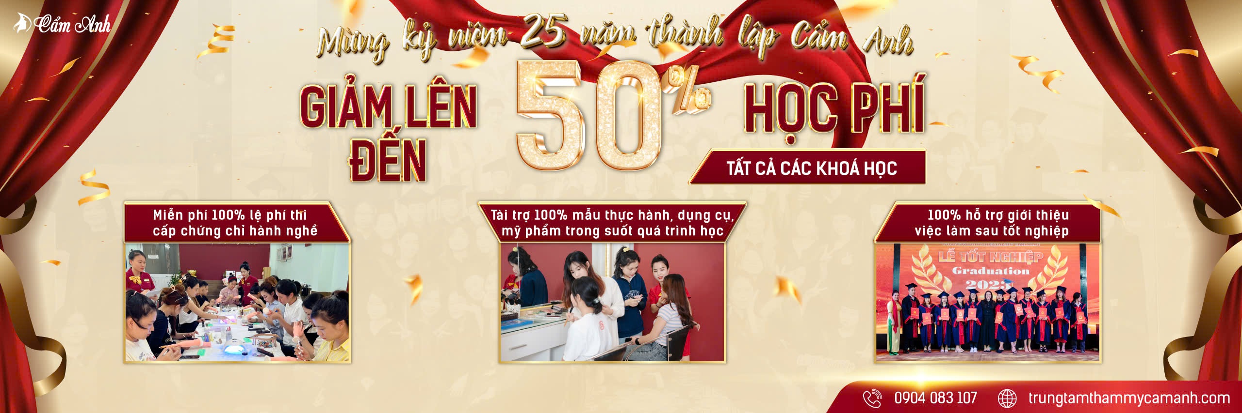 Cẩm Anh giảm 50% học phí